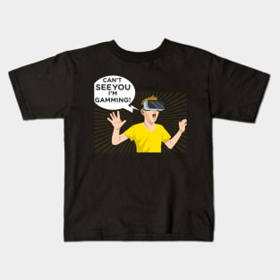 funny headset cant see you im gaming Kids T-Shirt